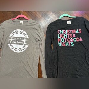 2 ATX mafia women’s long sleeve t shirts.